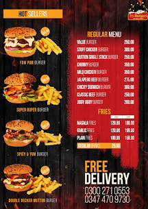 My burger Menu