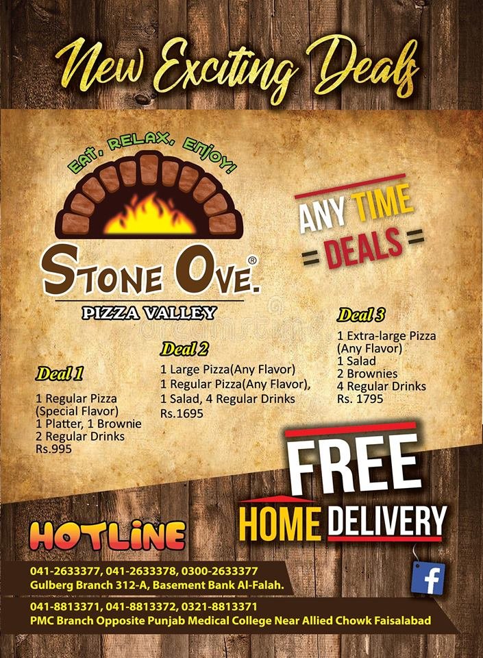 Stone Ove Pizza Valley Menu