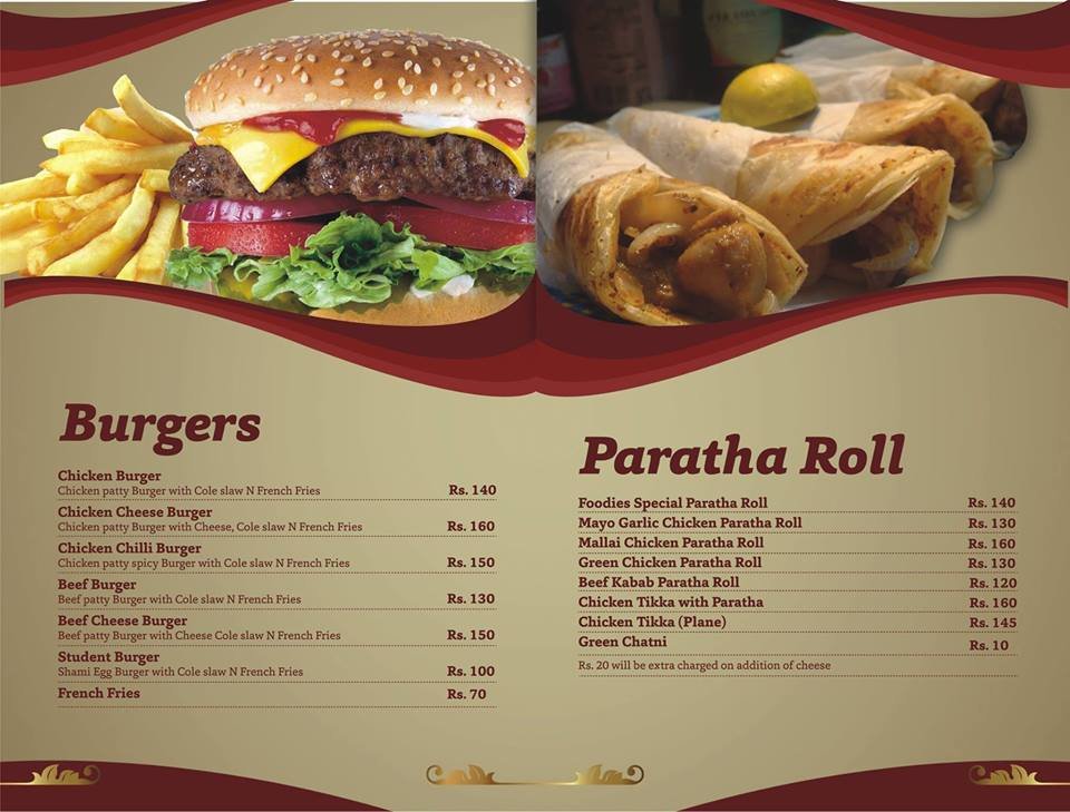 Saffron Foodies Menu