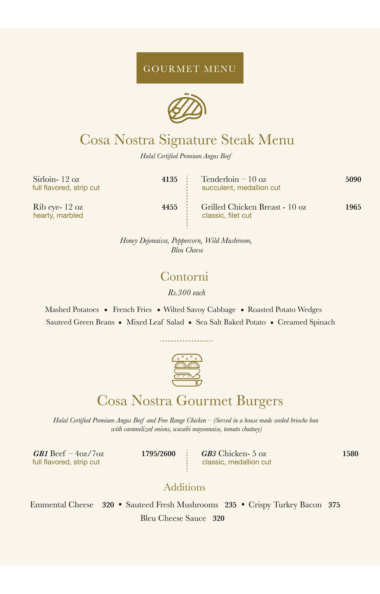 Cosa Nostra - La Pizzeria Menu