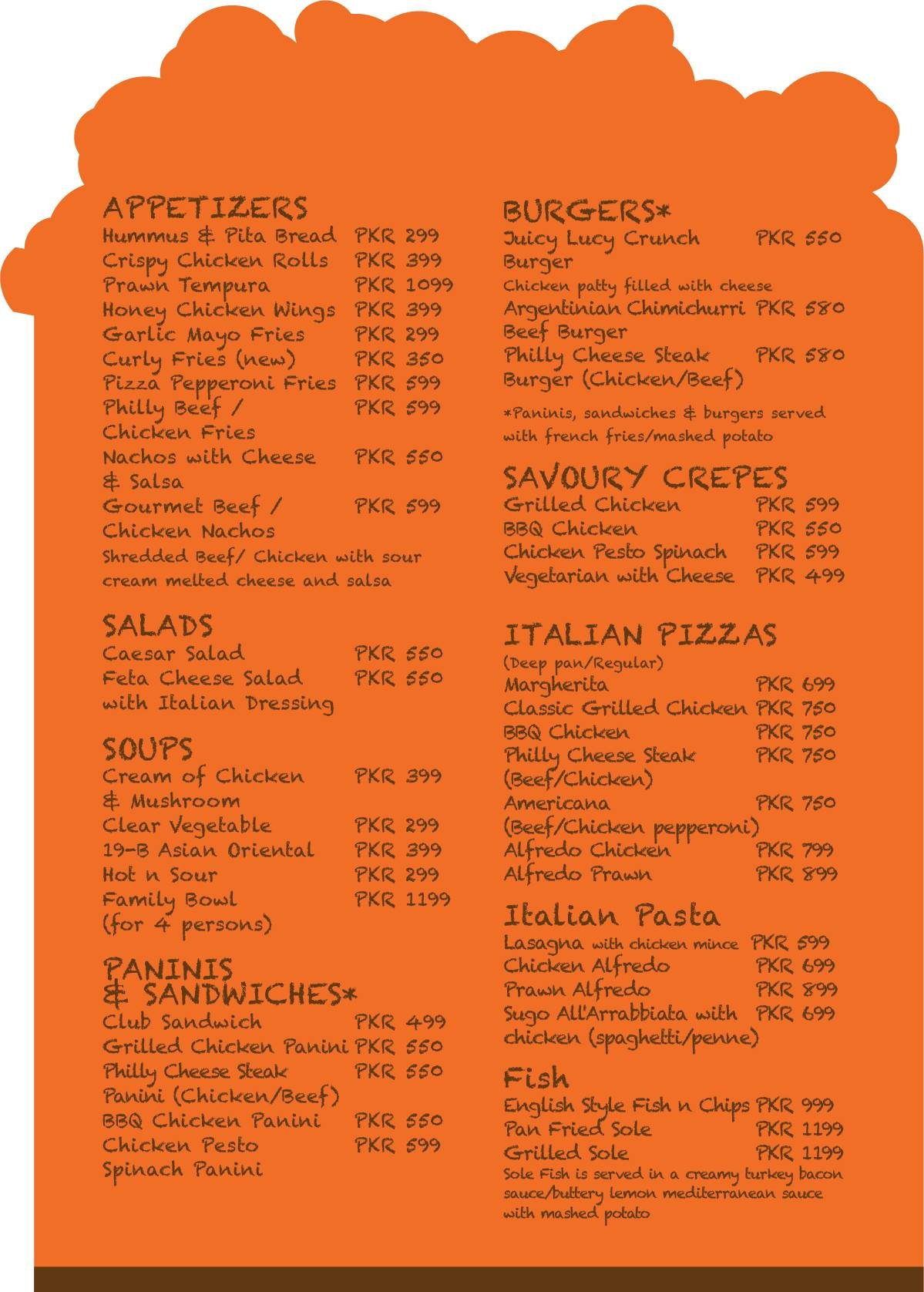 The Urban Cafe Yogolicious Menu