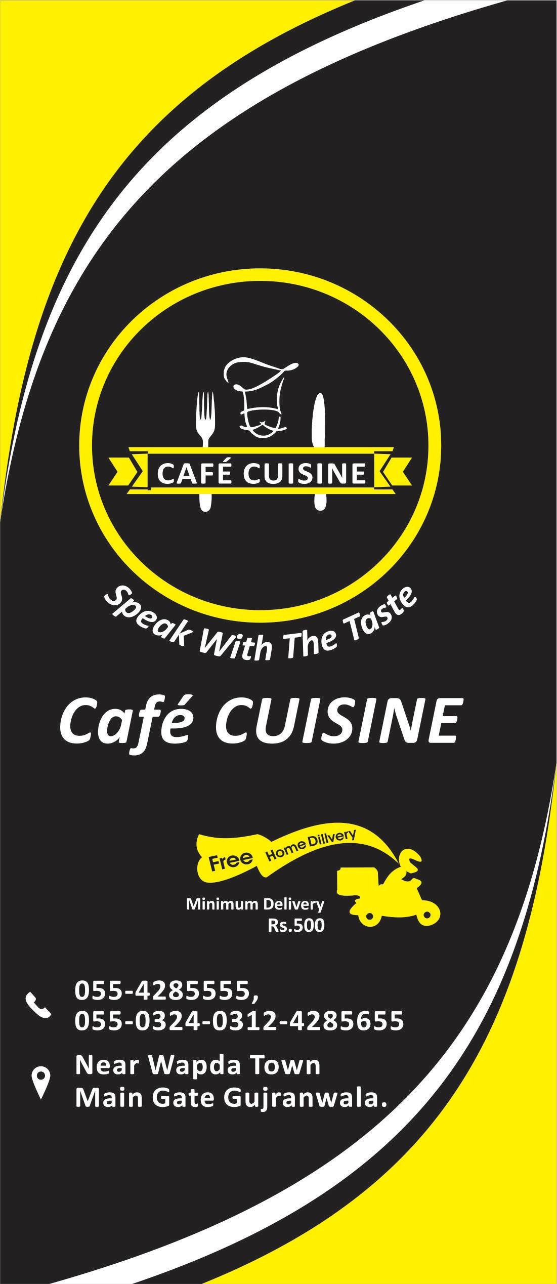 Cafe Cuisine Menu