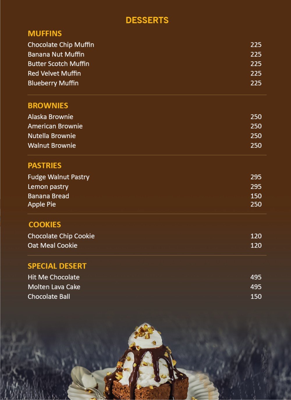 Cafecito Beans Menu