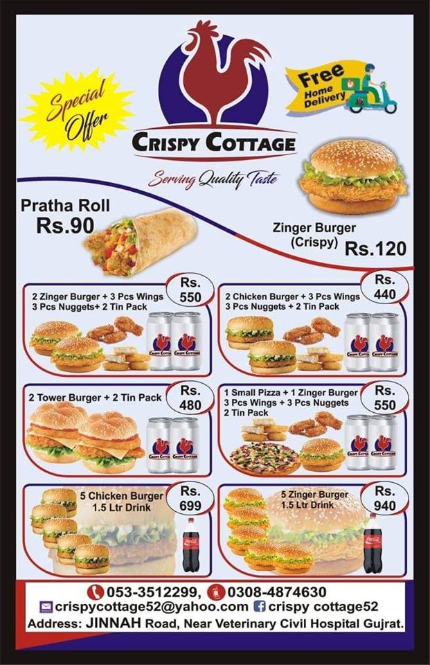 Crispy Cottage Menu Food Pakistan