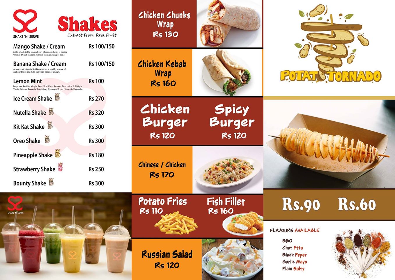 Flip and served pizza sialkot Menu