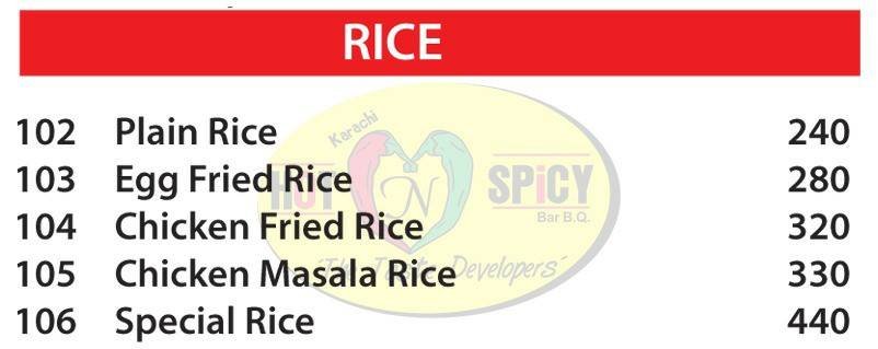 Karachi Hot and Spicy BBQ Menu