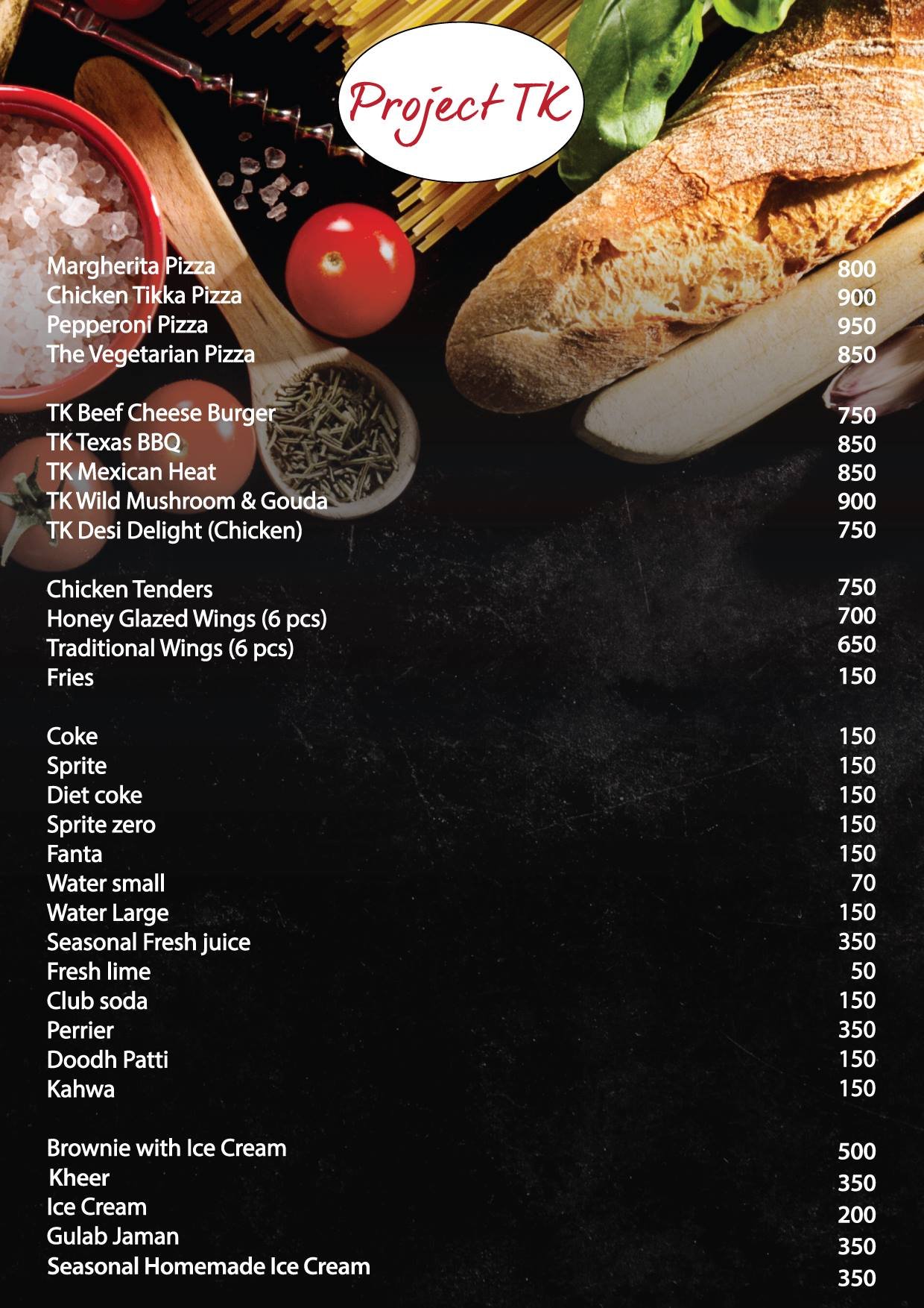 Patli Galli Menu