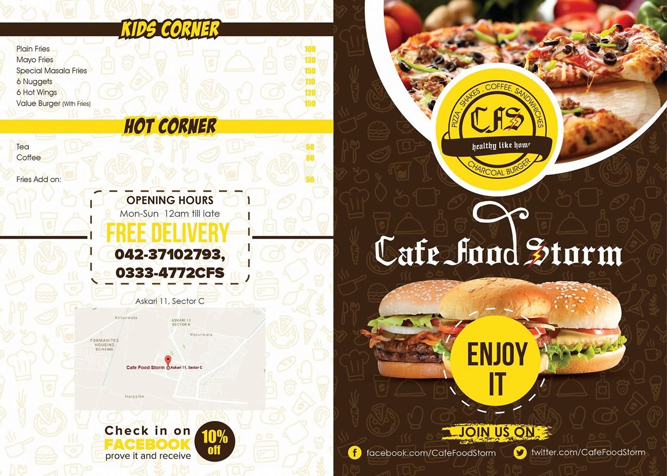 Cafe Food Storm Menu