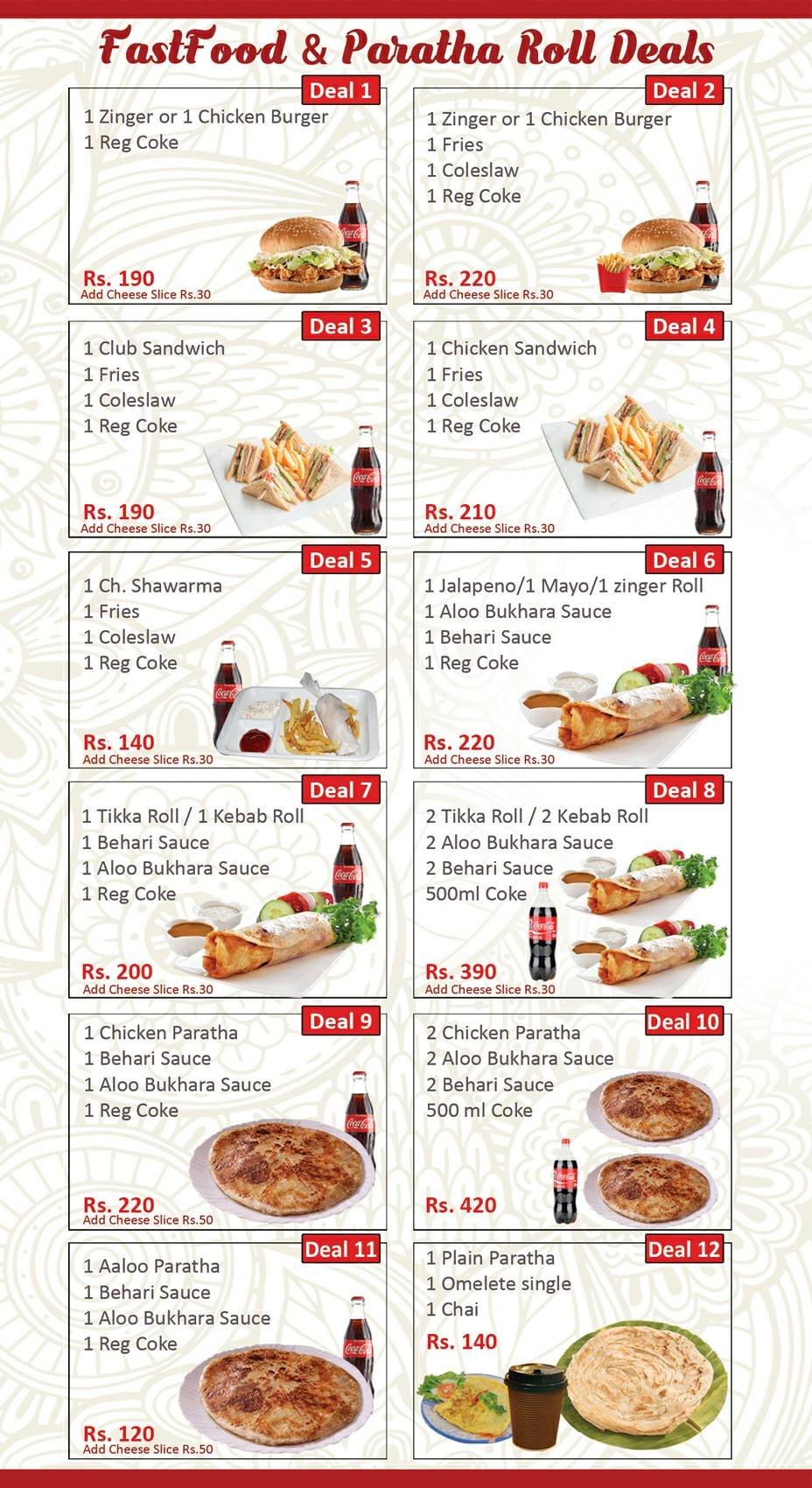 Haji Paratha & BBQ Menu