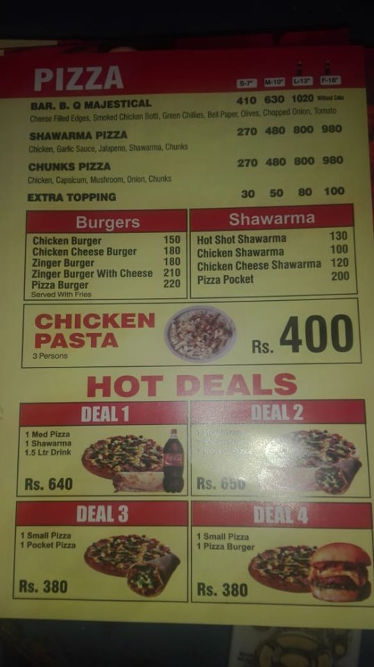 Twins Pizza Menu