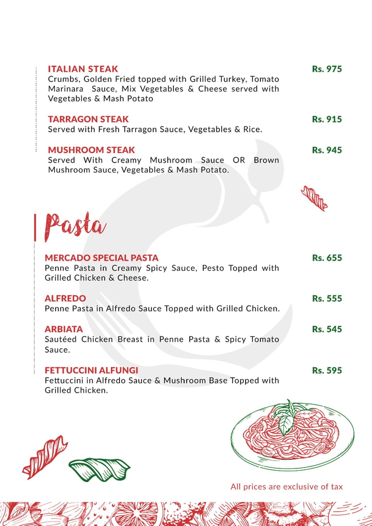 Mercado Cuisine Menu