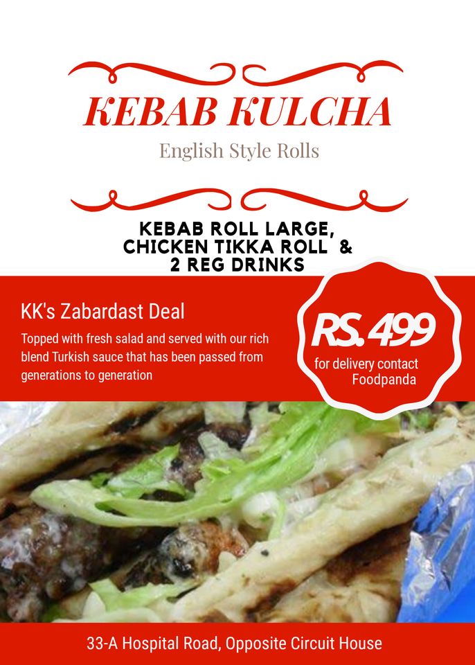 Kebab Kulcha Menu