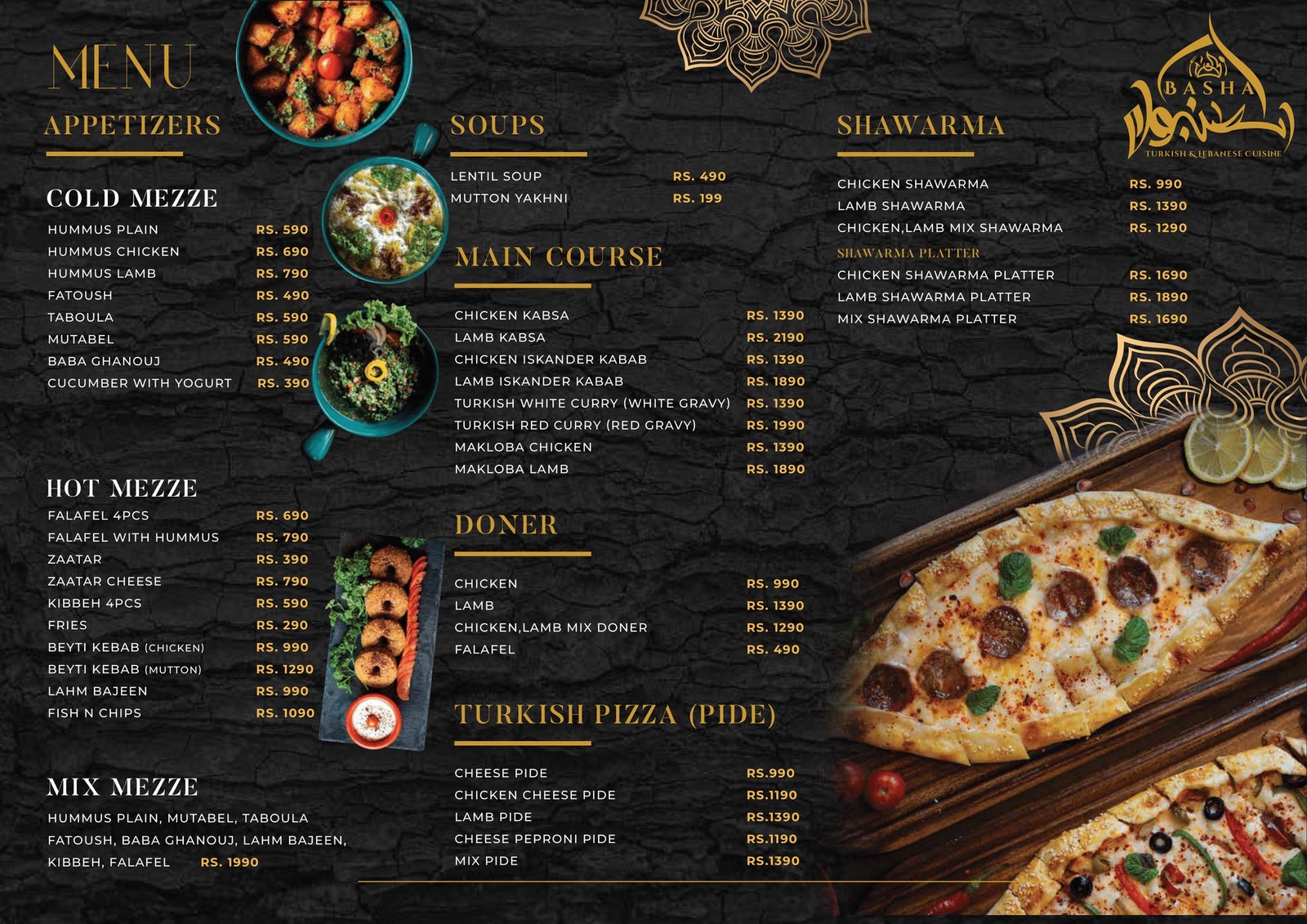 Basha Istanbul Menu