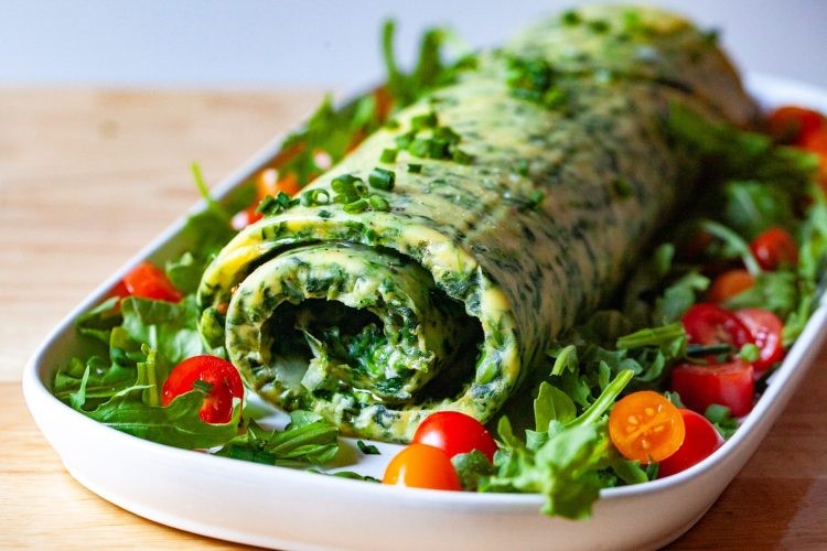 Rediscovering Inspiration Rolled Spinach Omelet