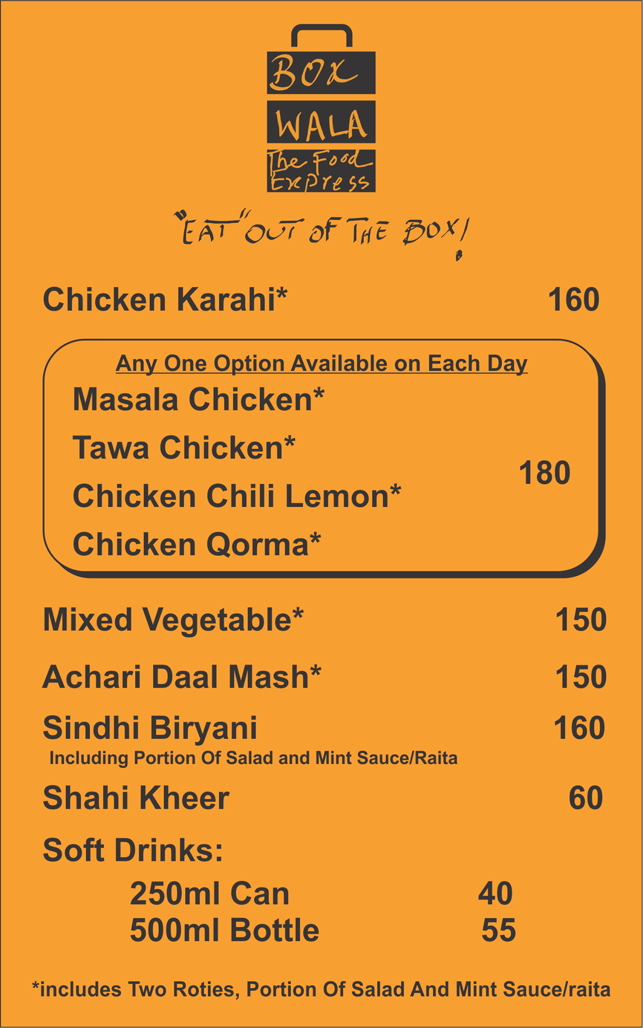 Box Wala Menu - Food Pakistan