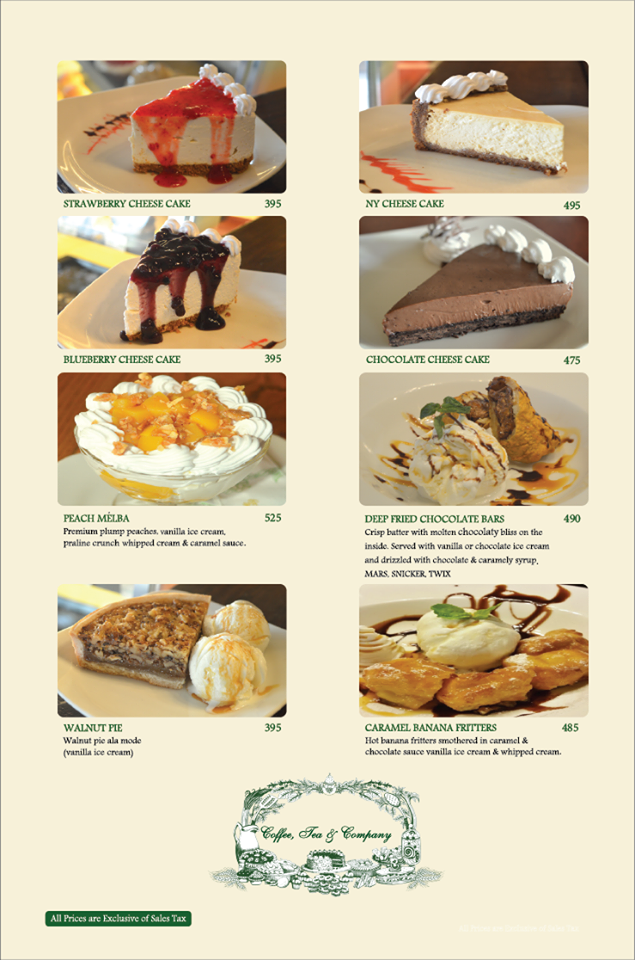 Coffee Tea & Company menu page 10