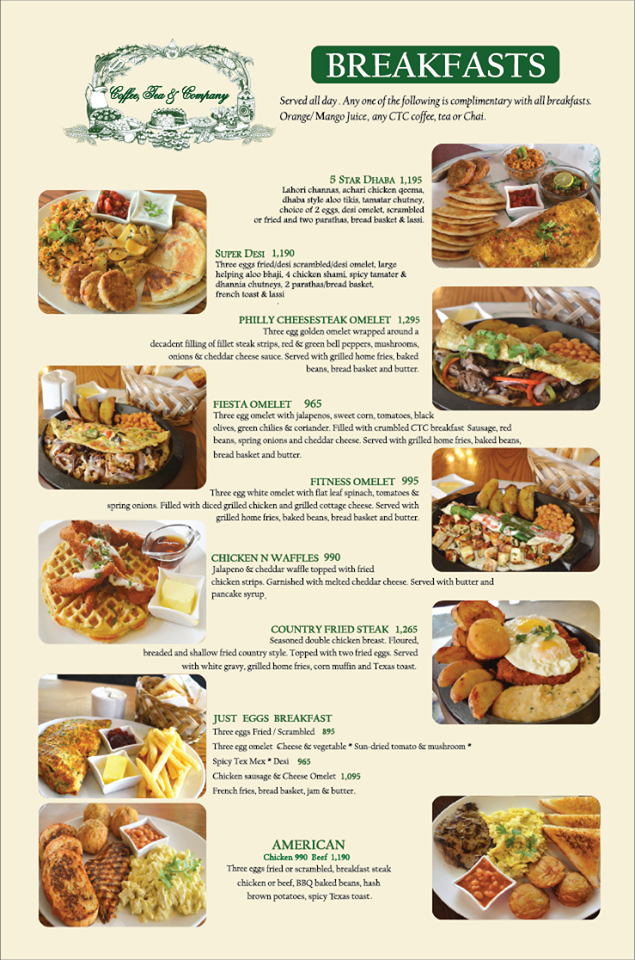 Coffee Tea & Company menu page 16