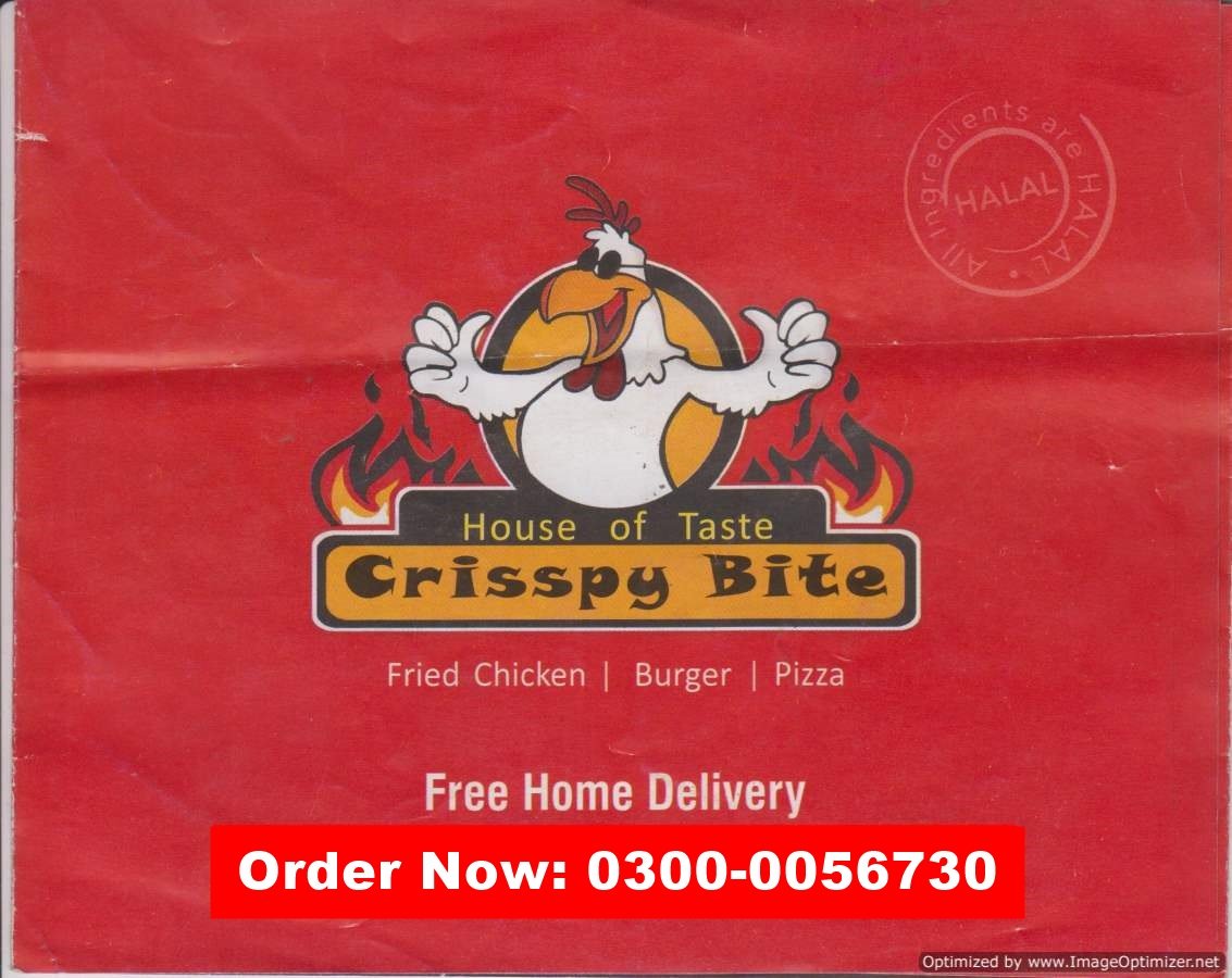 Crisspy Bites menu page 1