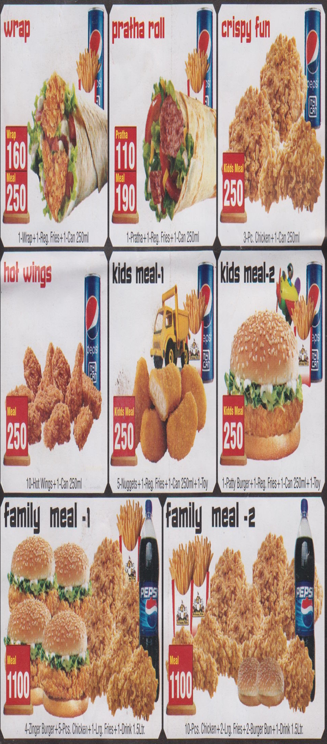 Crisspy Bites menu page 2