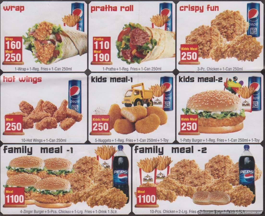 Crisspy Bites menu page 7