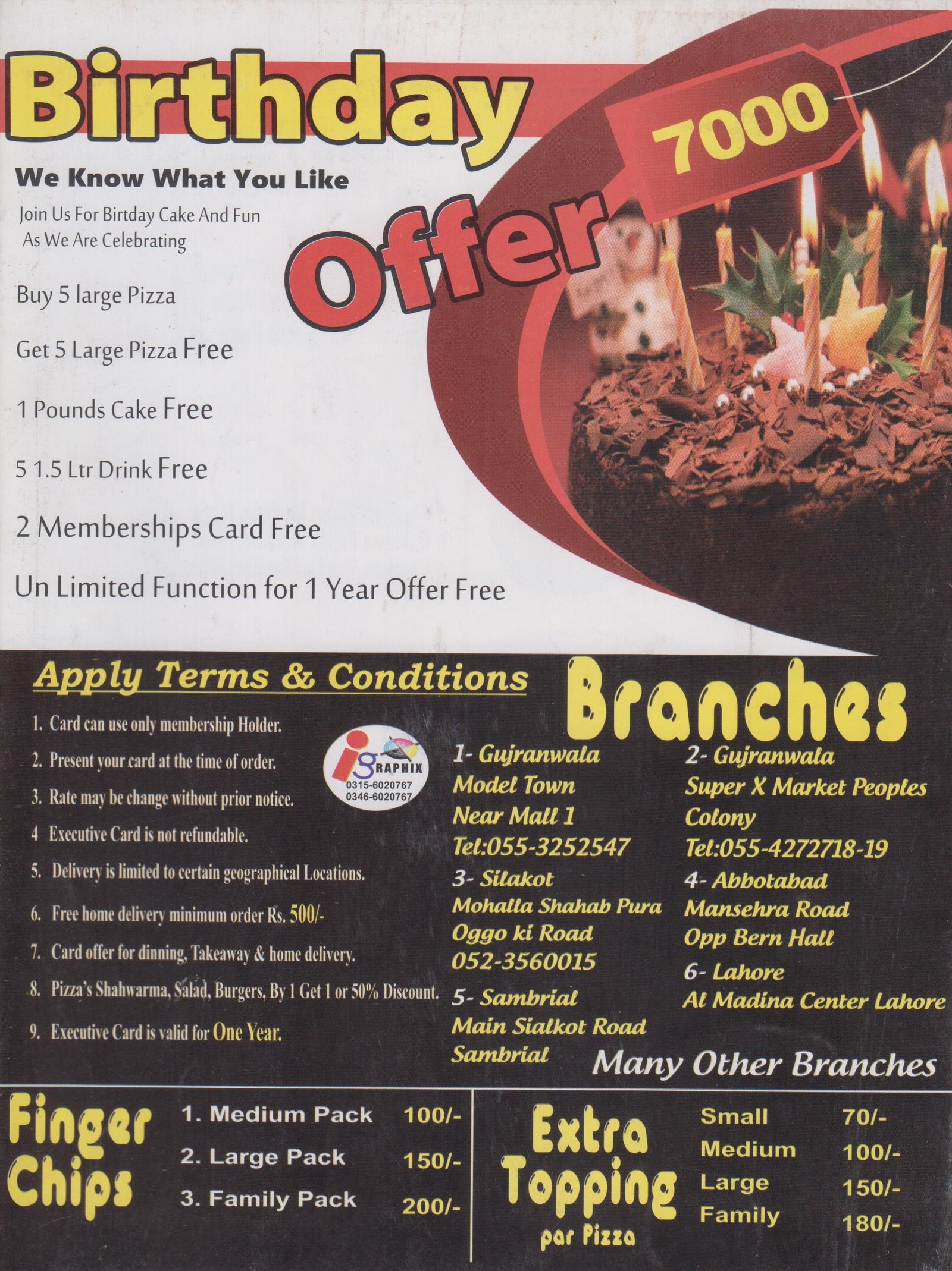 19 Pizza Sheikhupura menu page 2