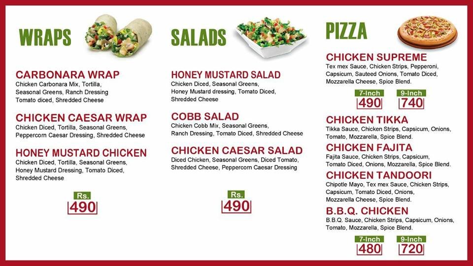 Quiznos Sub menu page 1