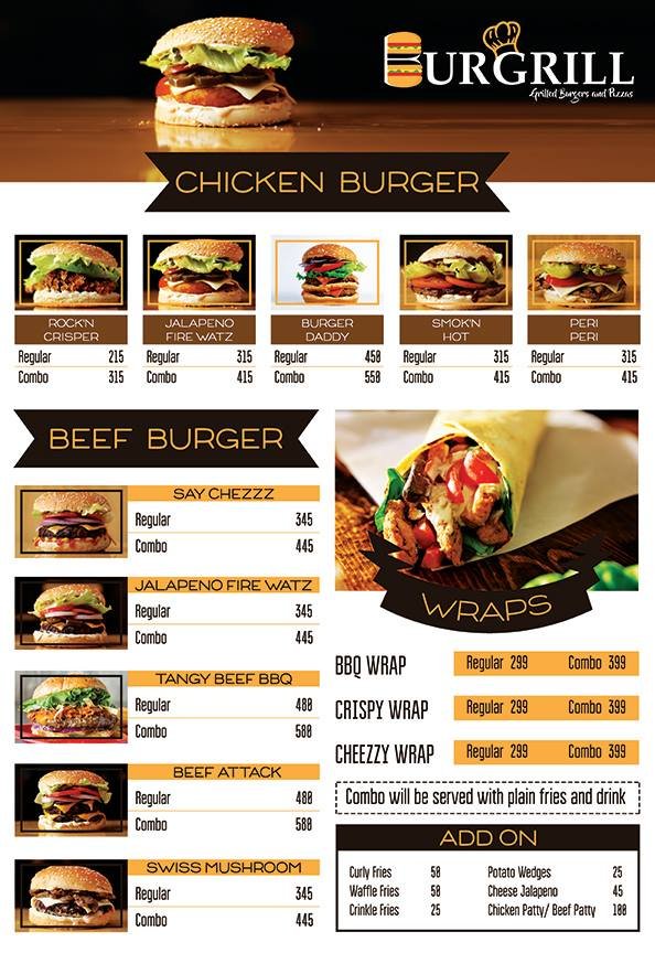 Burgrill menu page 2