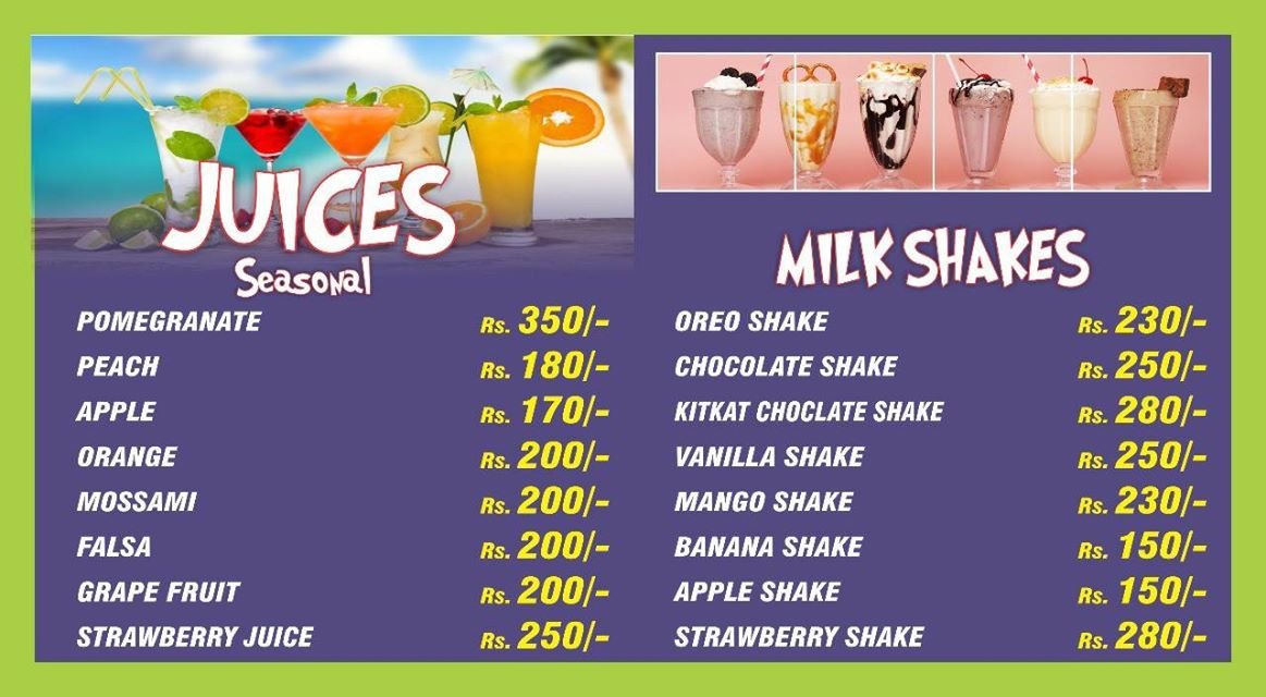 Food Courtyard menu page 3