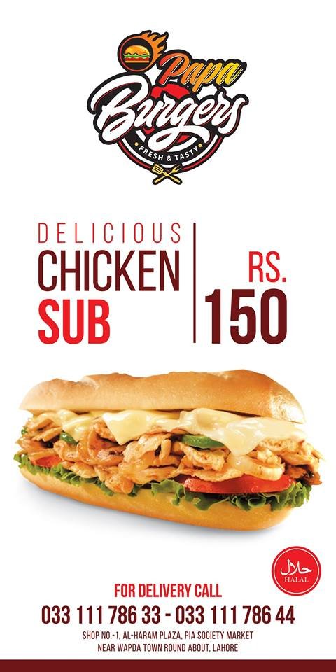 Papa Burgers menu page 3