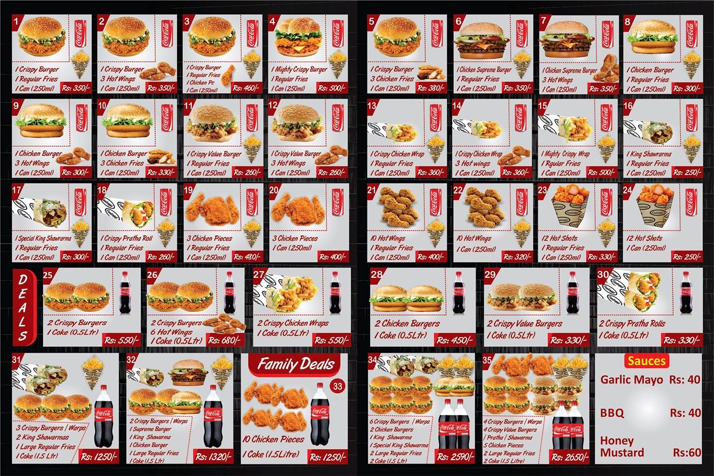 buddys menu page 1