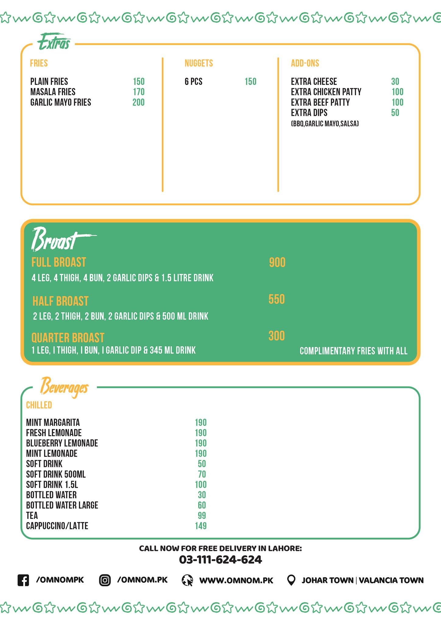 Omnom - Burgers & Grill menu page 2