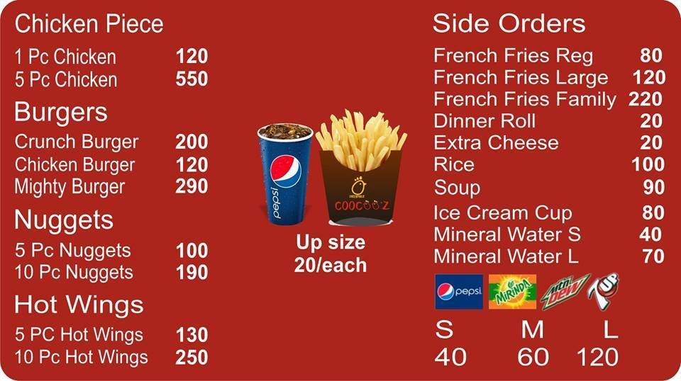 CooCooZ menu page 12
