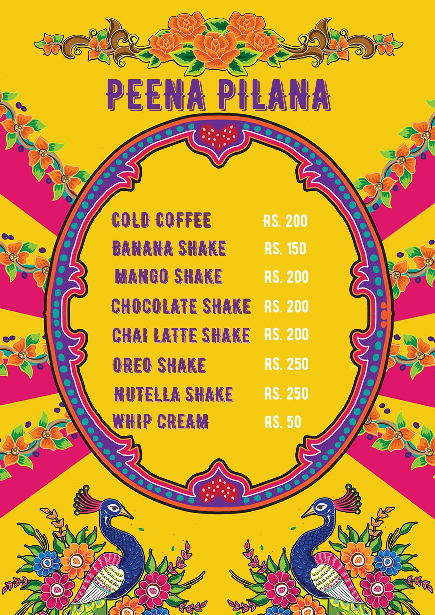 Sarrak Pe Karrak menu page 5
