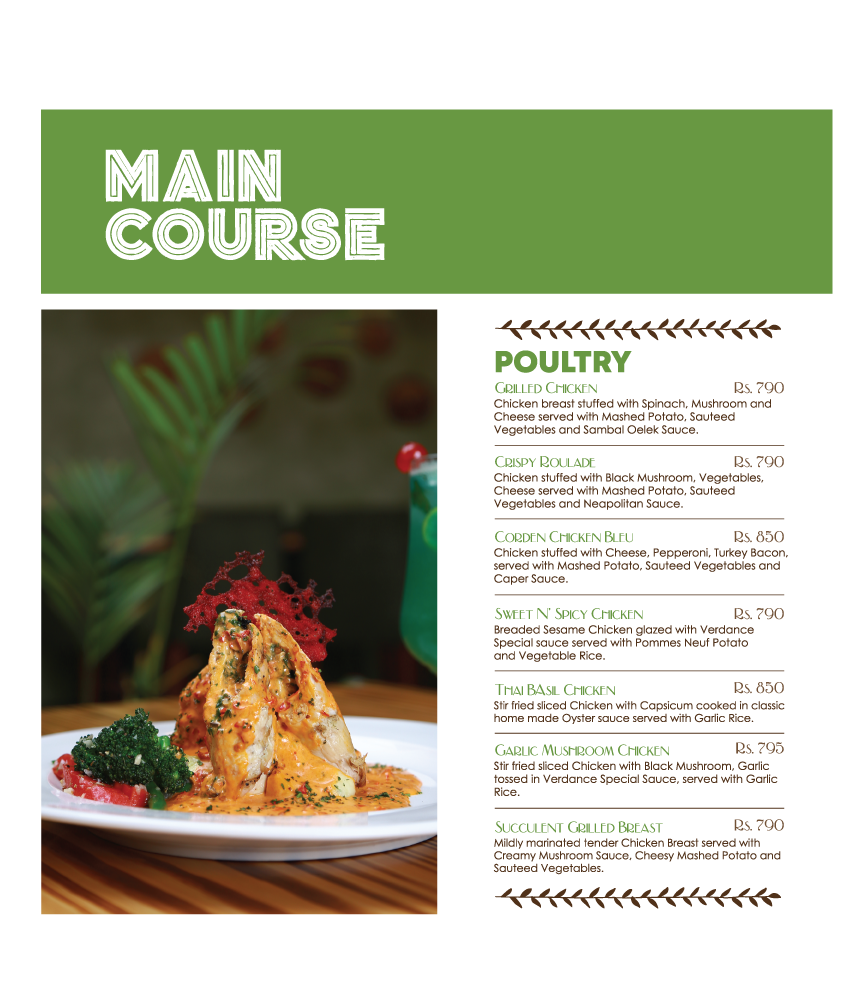 Verdance Cafe menu page 2