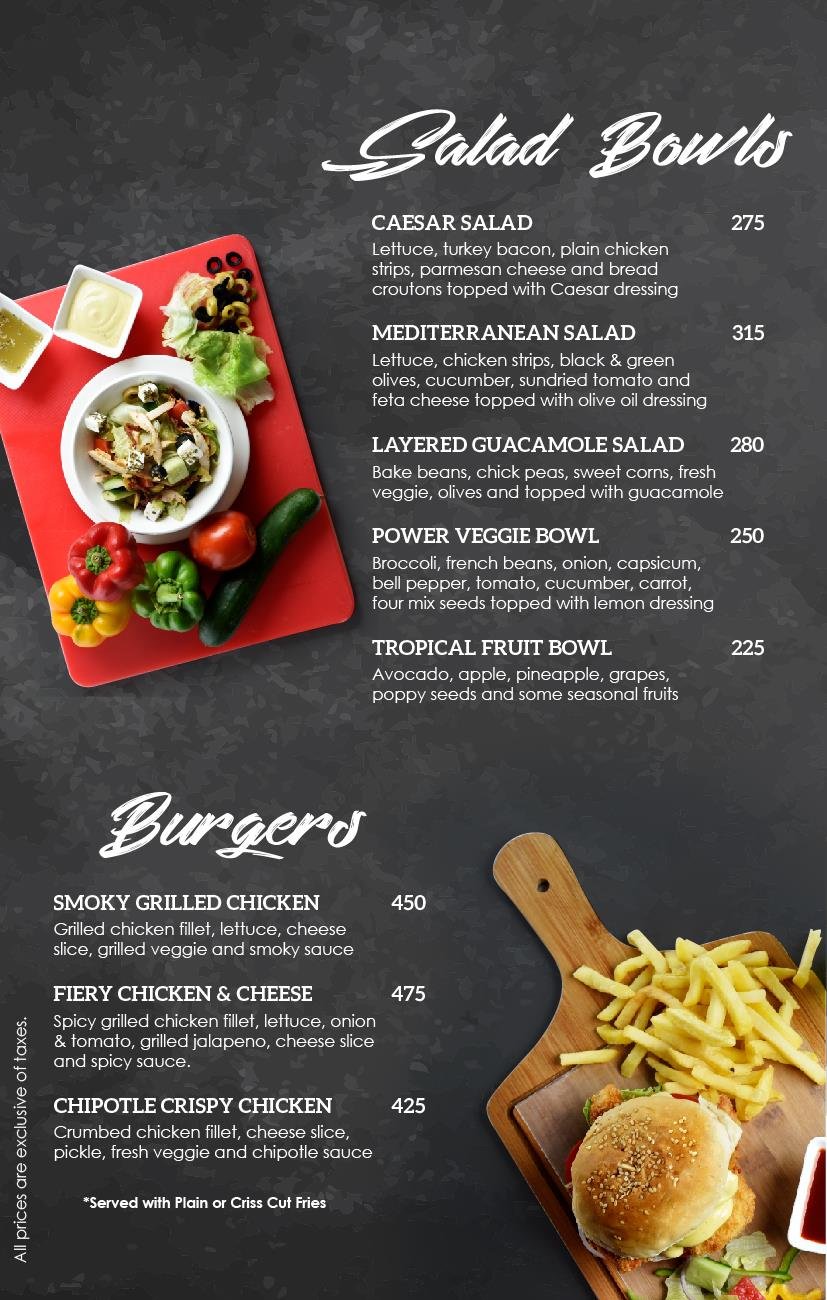 Flavors Cafe menu page 3