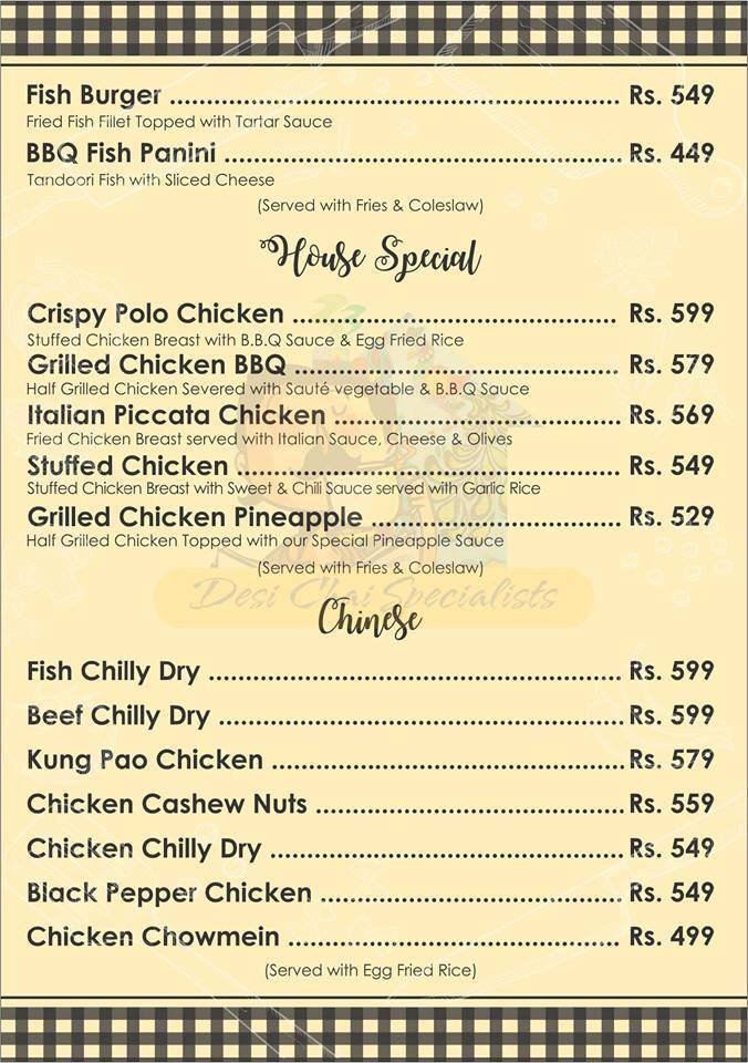 Chaaye Ghar menu page 2