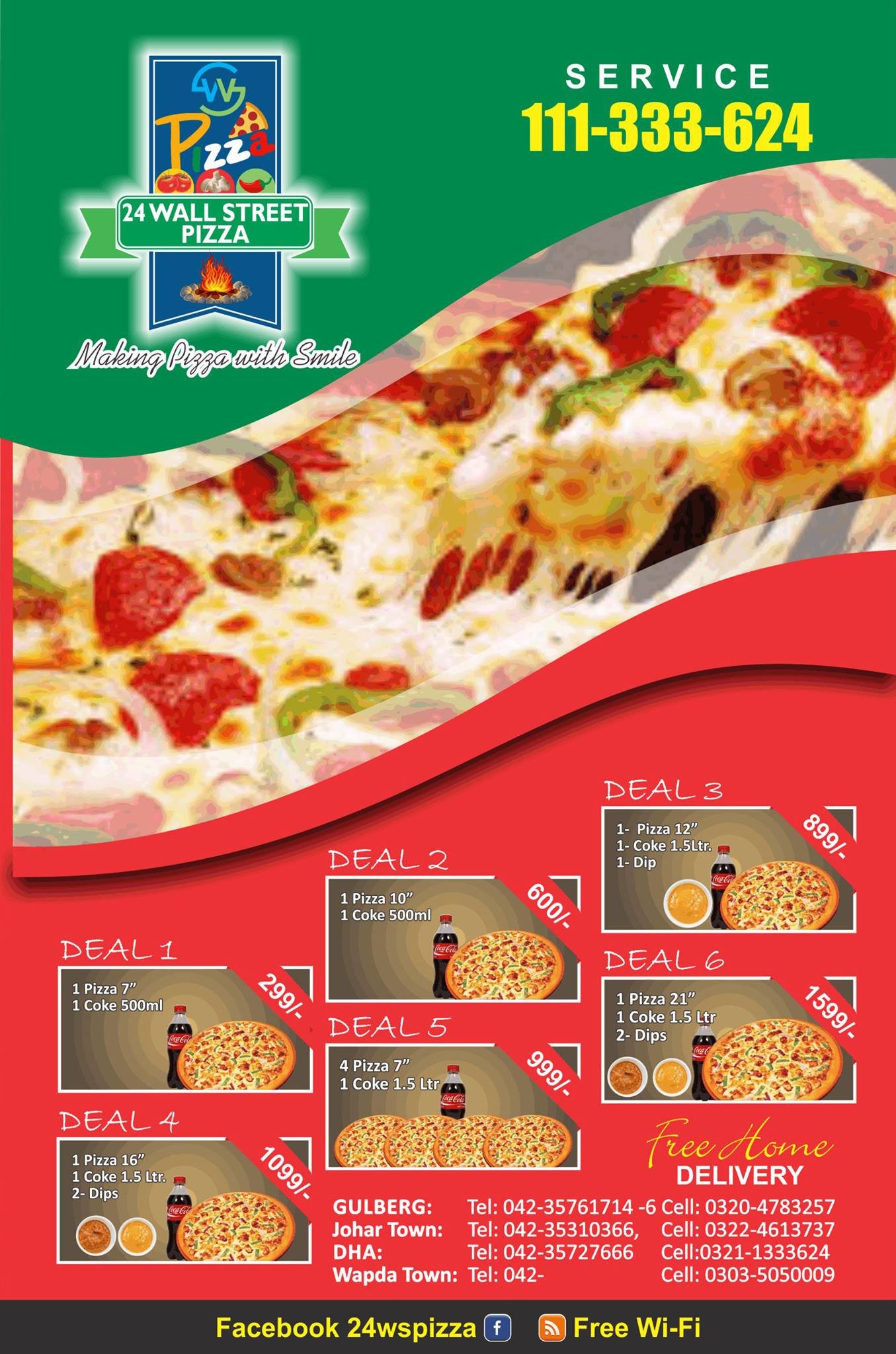 24 wall street DHA menu page 1