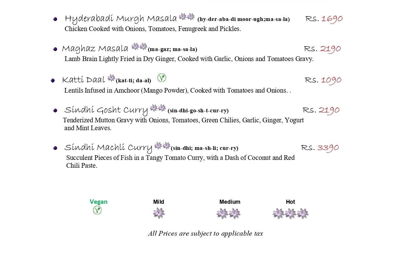 Dawat - Islamabad Serena Hotel menu page 3