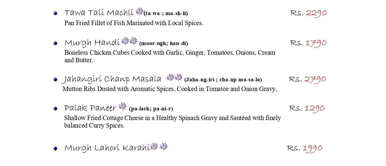 Dawat - Islamabad Serena Hotel menu page 4