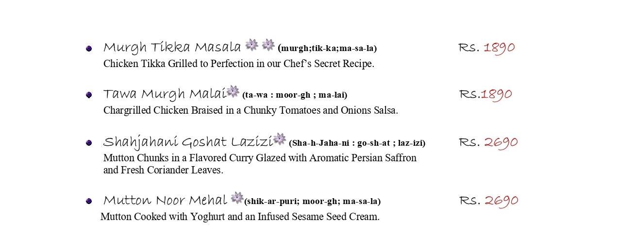 Dawat - Islamabad Serena Hotel menu page 9