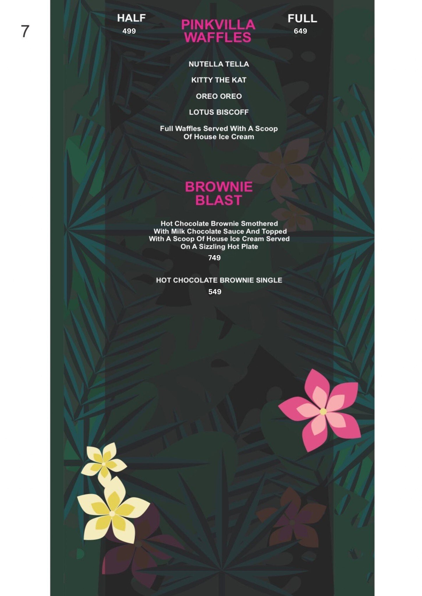 Pinkvilla Restaurant menu page 7