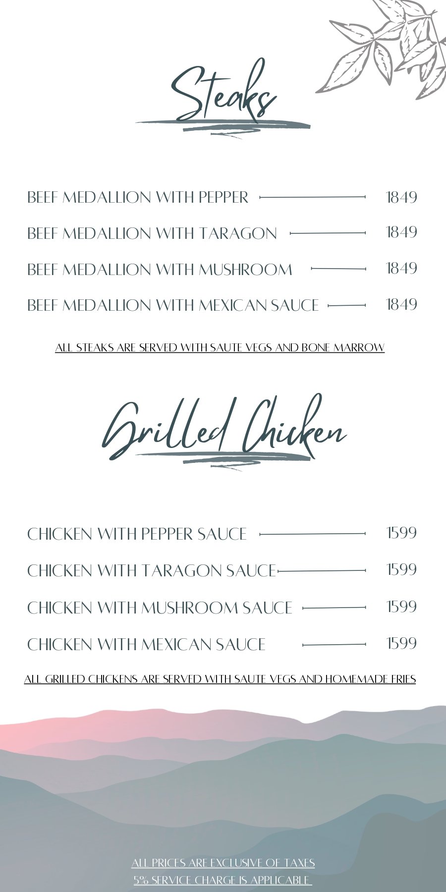 Dera Daari Restaurant, Cafe & Events menu page 4