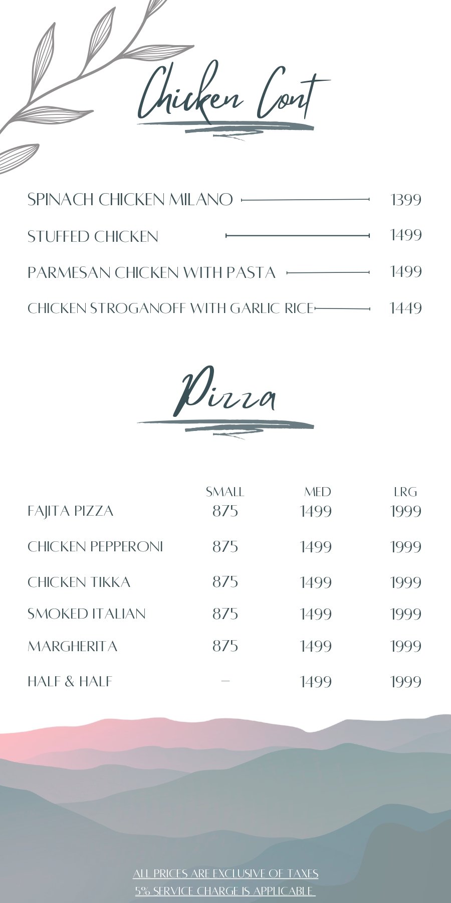 Dera Daari Restaurant, Cafe & Events menu page 5