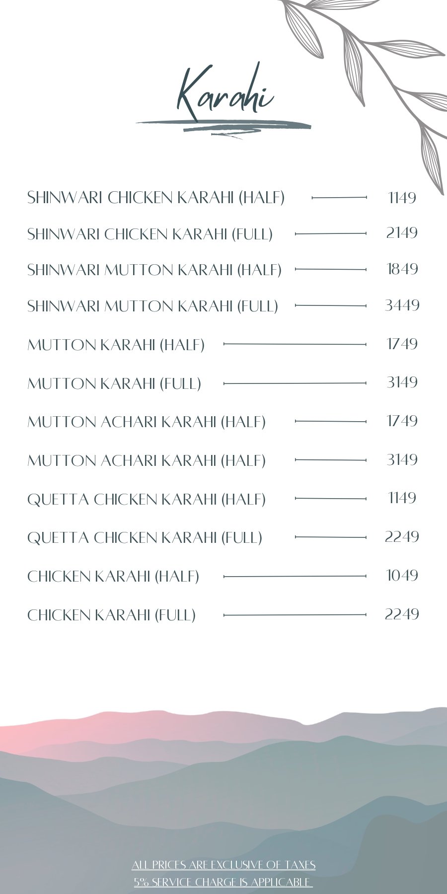 Dera Daari Restaurant, Cafe & Events menu page 6