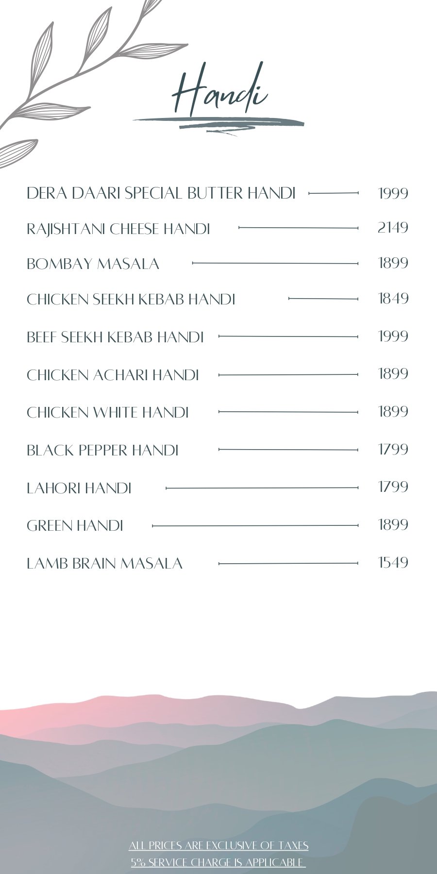 Dera Daari Restaurant, Cafe & Events menu page 7